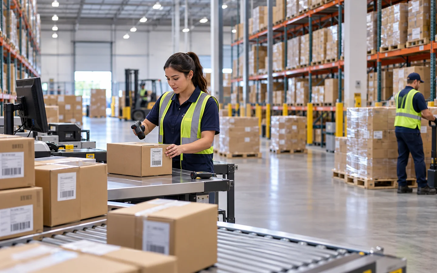 Warehouse fulfillment team preparing customer shipments